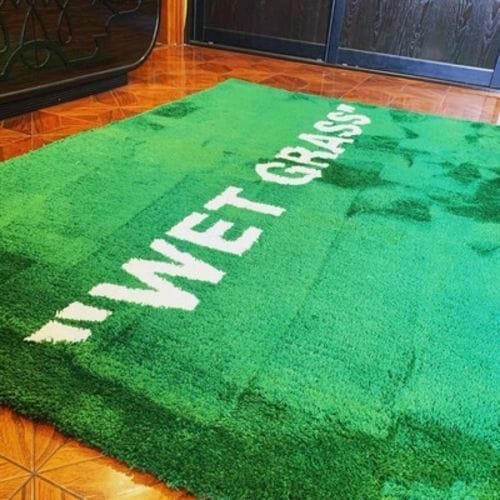 Customer photo review of "WET GRASS" RUG