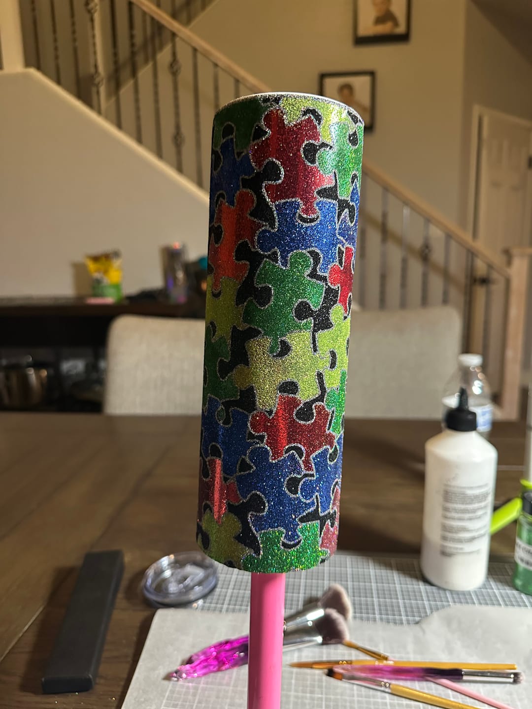 Customer photo review of Autism Puzzle Piece Template