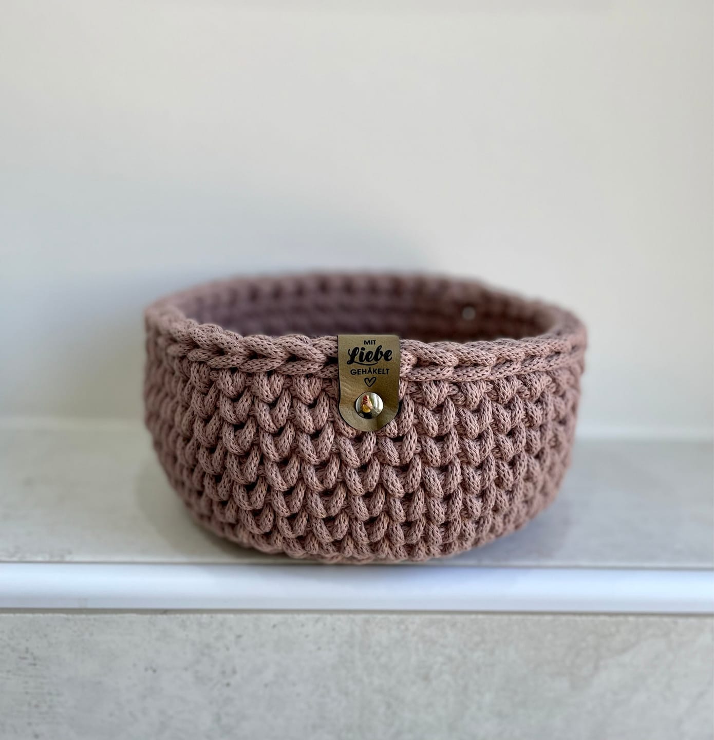 Customer photo review of Label "Mit Liebe gehäkelt" mit Herzsymbol- verschiedene Farben - CS0002