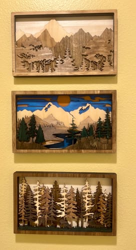 Customer photo review of Multilayer wall panel laser 4 bundle cut svg file