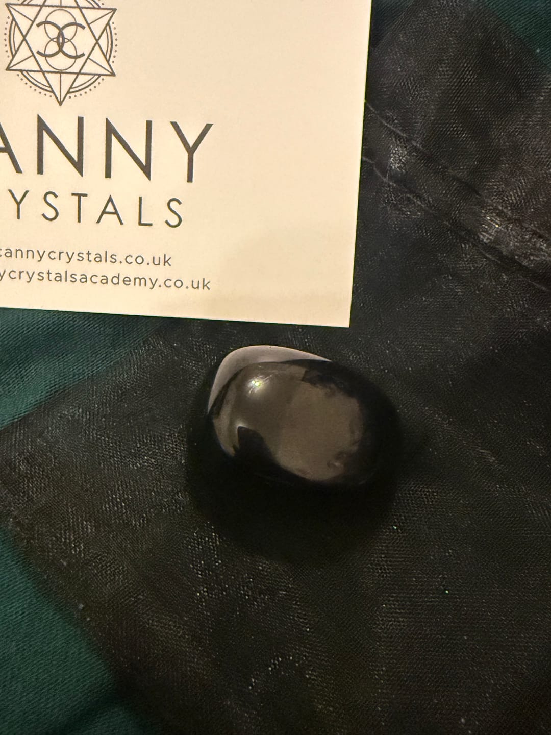Customer photo review of Black obsidian - Tumblestone