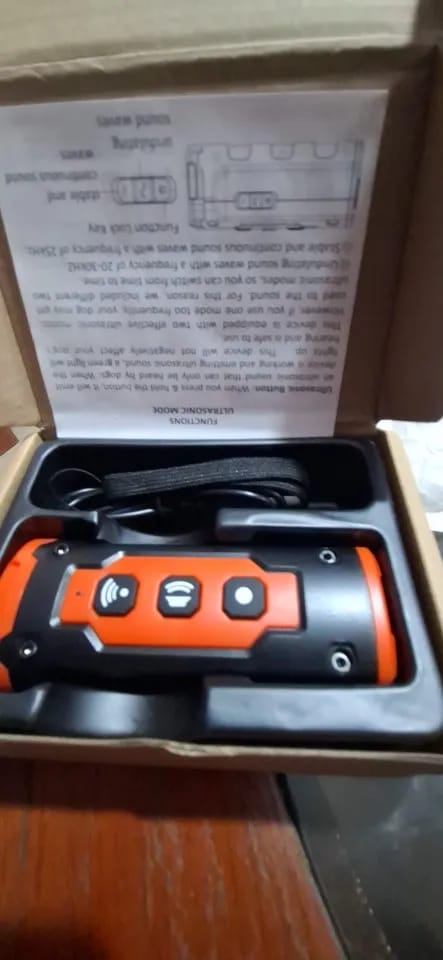Customer photo review of Anti Bark Dog Repeller Ultrasonic Rechargeable Dog Training Device
