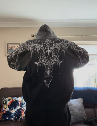 Customer photo review of Cathedral Oversized pullover hoodie [SMOKE]