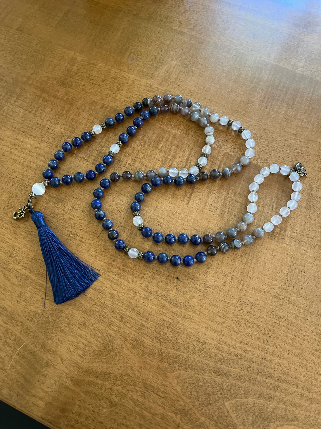 Customer photo review of Custom Mala with Personalized Selection of Gemstones – Gift Voucher