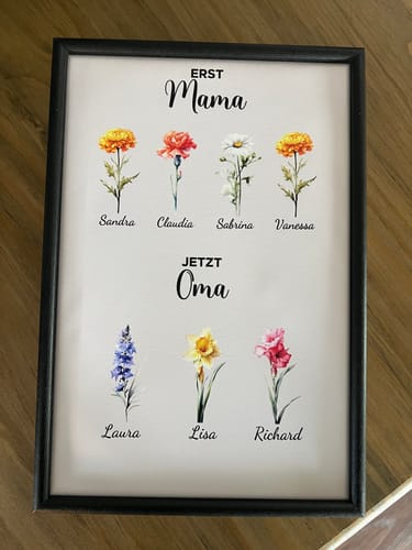 Sandra V. review of Personalisierte Leinwand - Erst Mama, Jetzt Oma image 1 out of 1