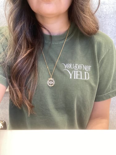 Customer photo review of The Queen with Many Names tee