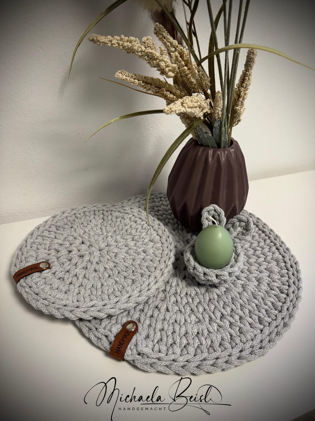 Customer photo review of Kunstleder Label HANDMADE für Häkelkörbe etc. - 90x15 mm - CS0018