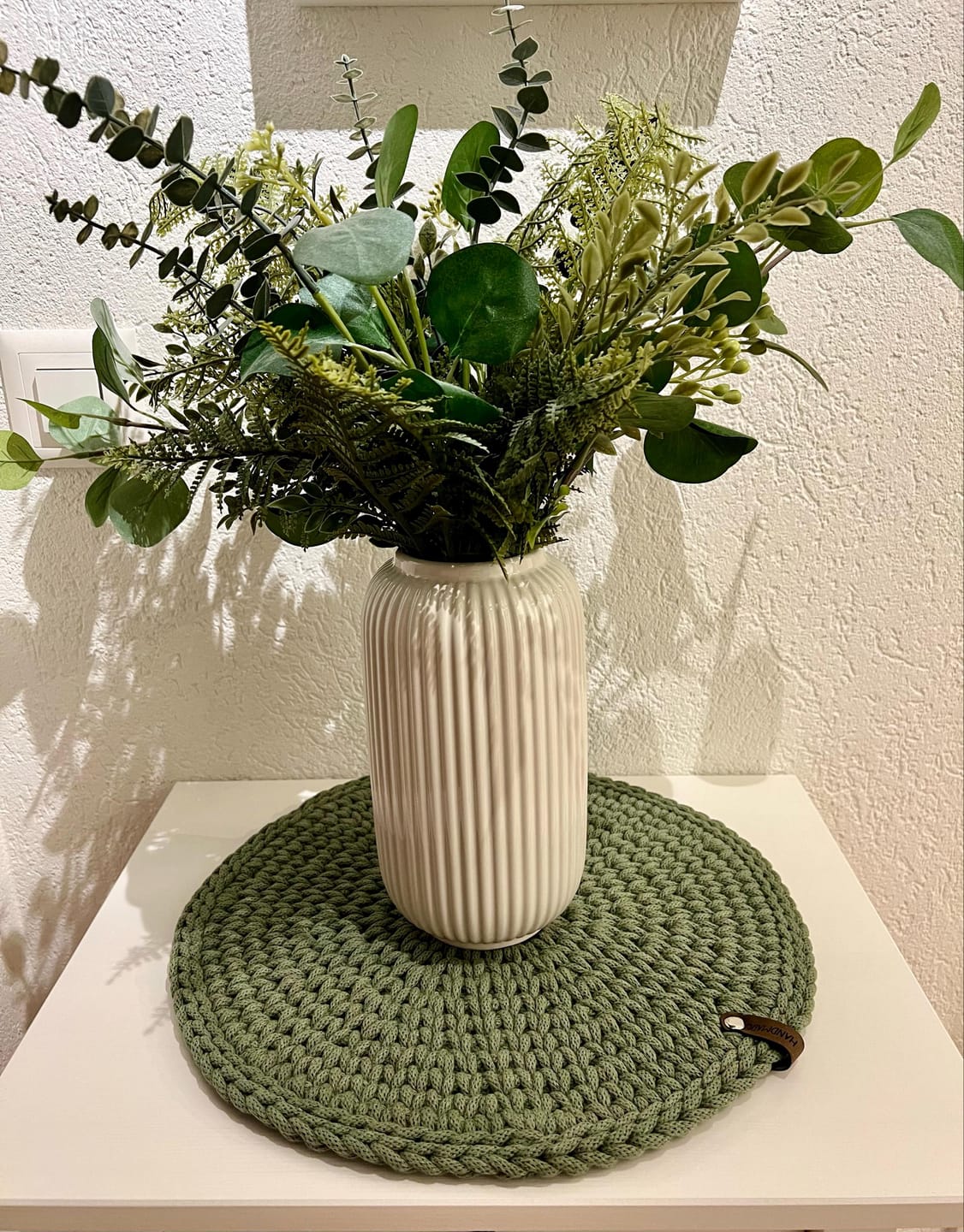 Customer photo review of Kunstleder Label HANDMADE für Häkelkörbe etc. - 90x15 mm - CS0018