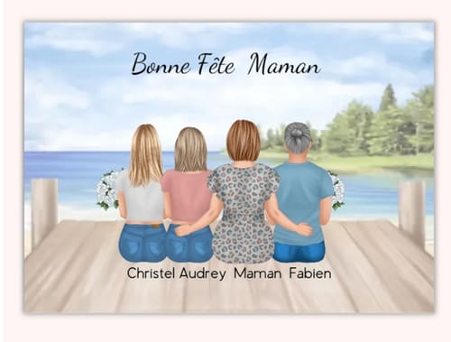 Customer photo review of Affiche Personnalisée - Maman et Enfants - Fête des mères