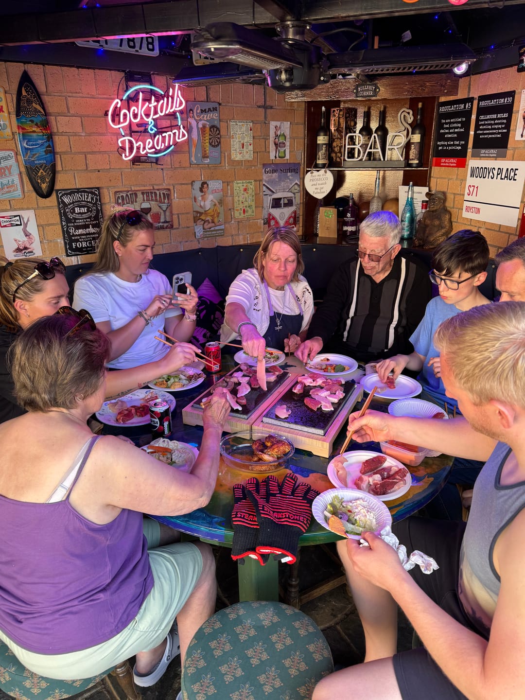Customer photo review of The SteakStones Raised Sharing Steak Plate