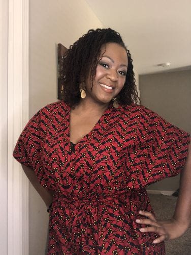 Customer photo review of Indo Dashiki Dress Red