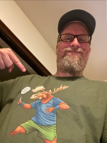 Customer photo review of Pro Tennis Moose T-Shirt