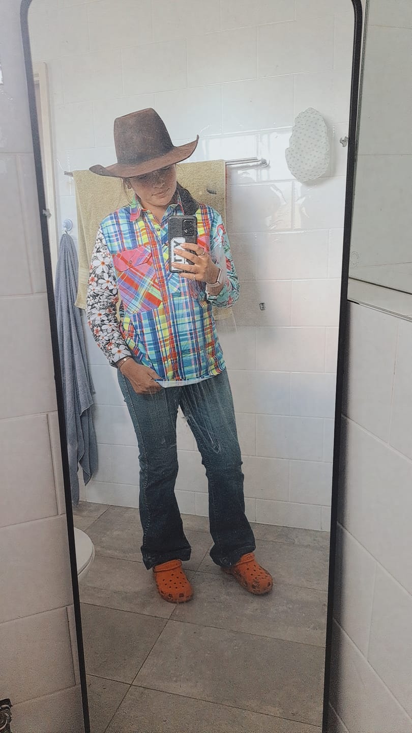 Customer photo review of Static Women's Half Button Workshirt