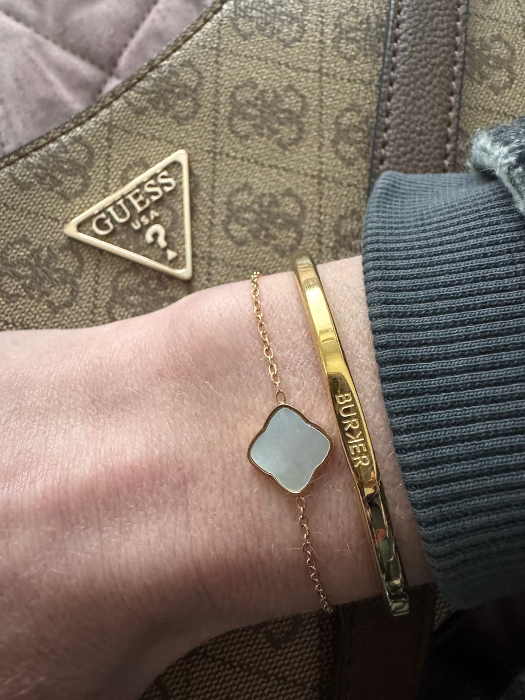 Customer photo review of Flora Gold White Bracelet