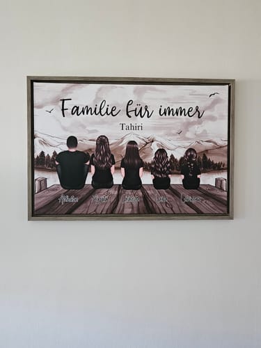 Customer photo review of Personalisierte Leinwand "Familie für immer"