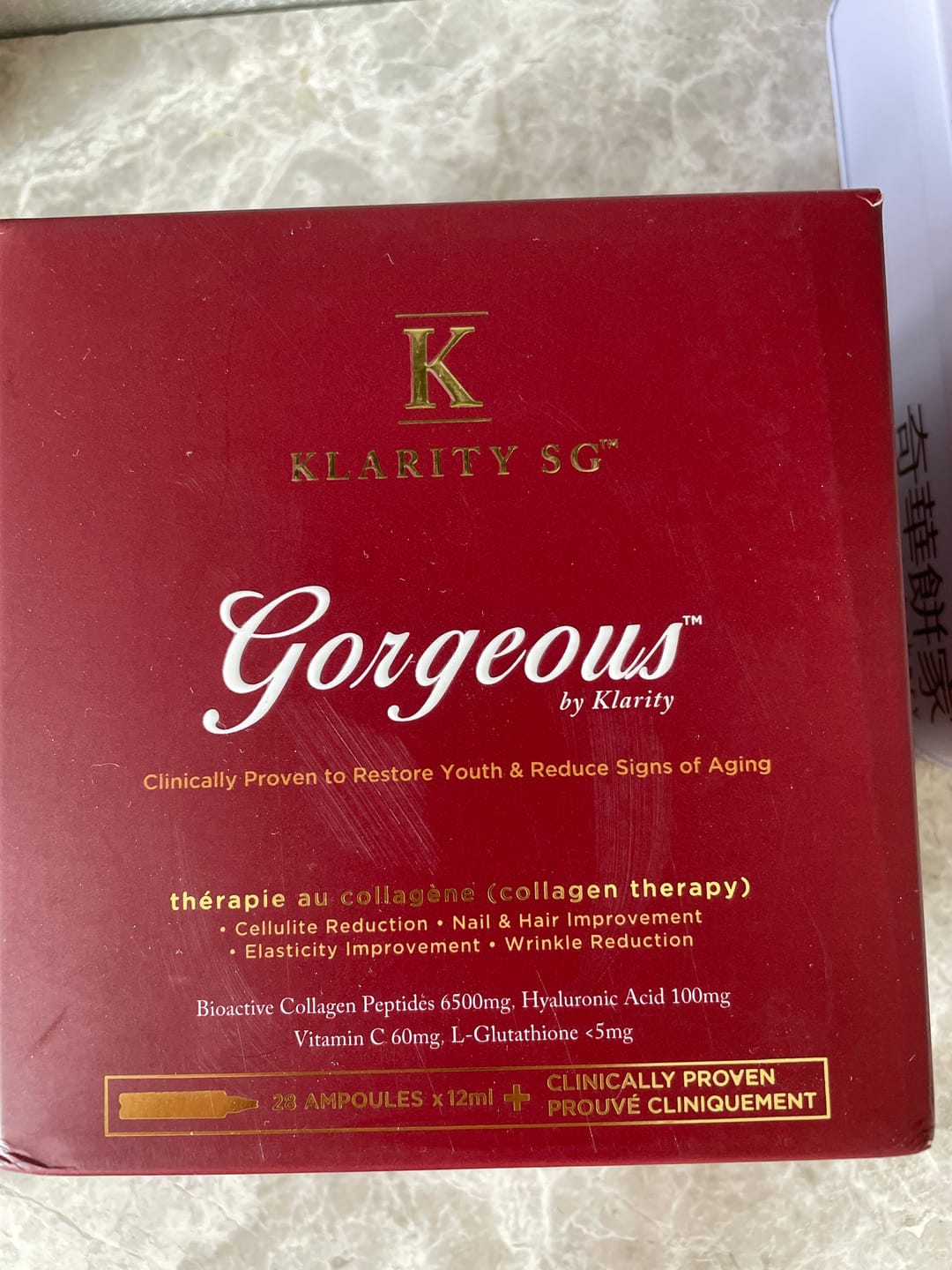 Customer photo review of Gorgeous by KlaritySG™ (HK) - Medical Grade Bioactive Collagen Peptides to reverse ageing