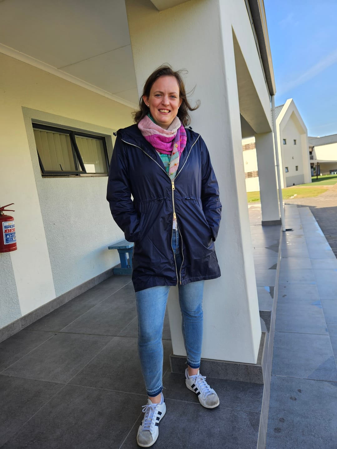 Customer photo review of Navy Raincoat