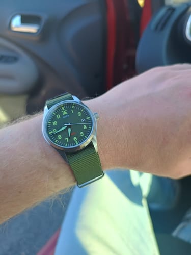 Customer photo review of Far-Far Klassisk Pilotklokke Grønn