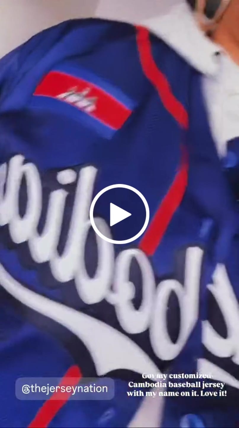 Customer video review of Cambodia Custom Baseball Jersey