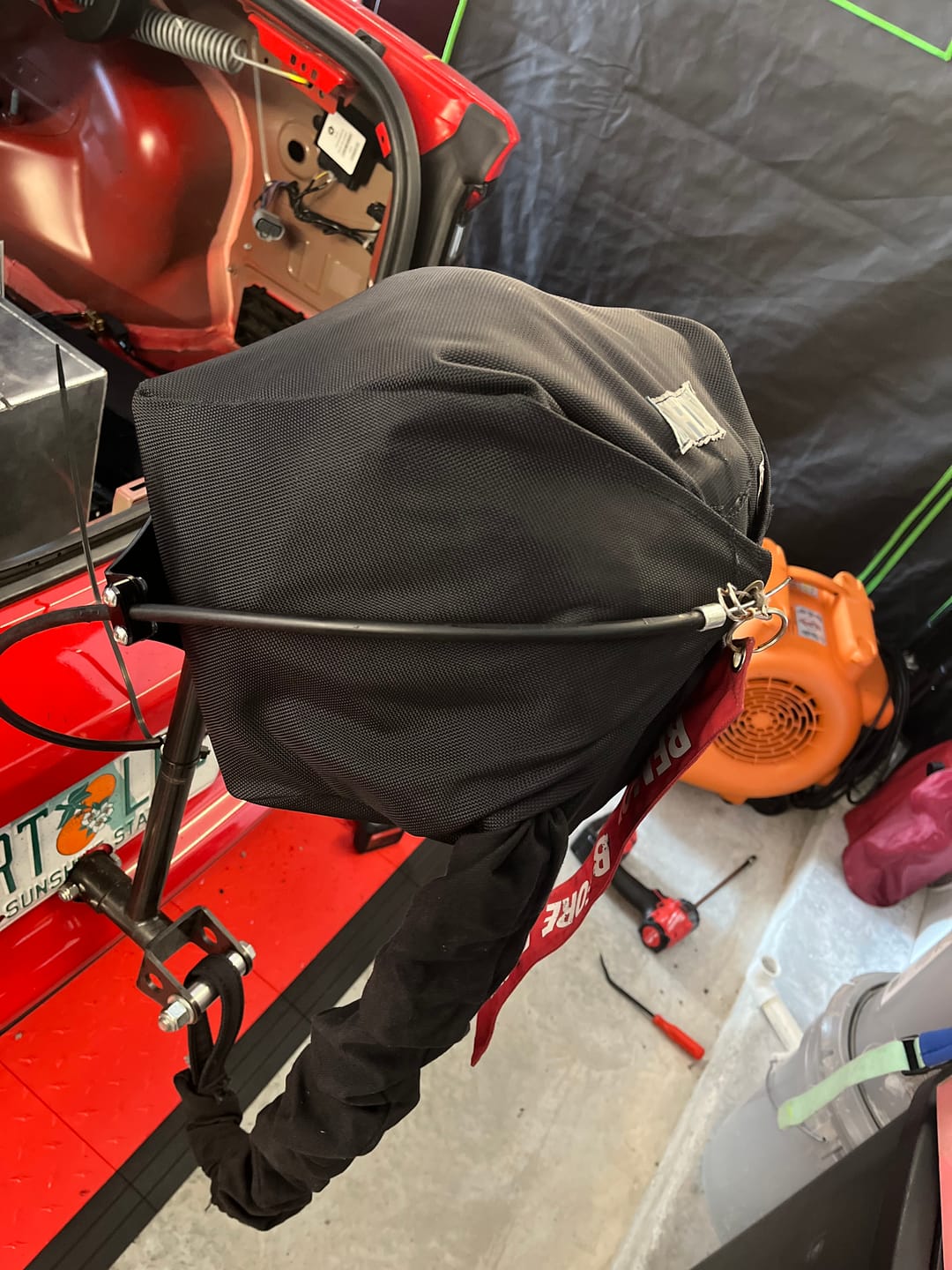 Customer photo review of Motion Raceworks Parachute Cable Holder 14-00007