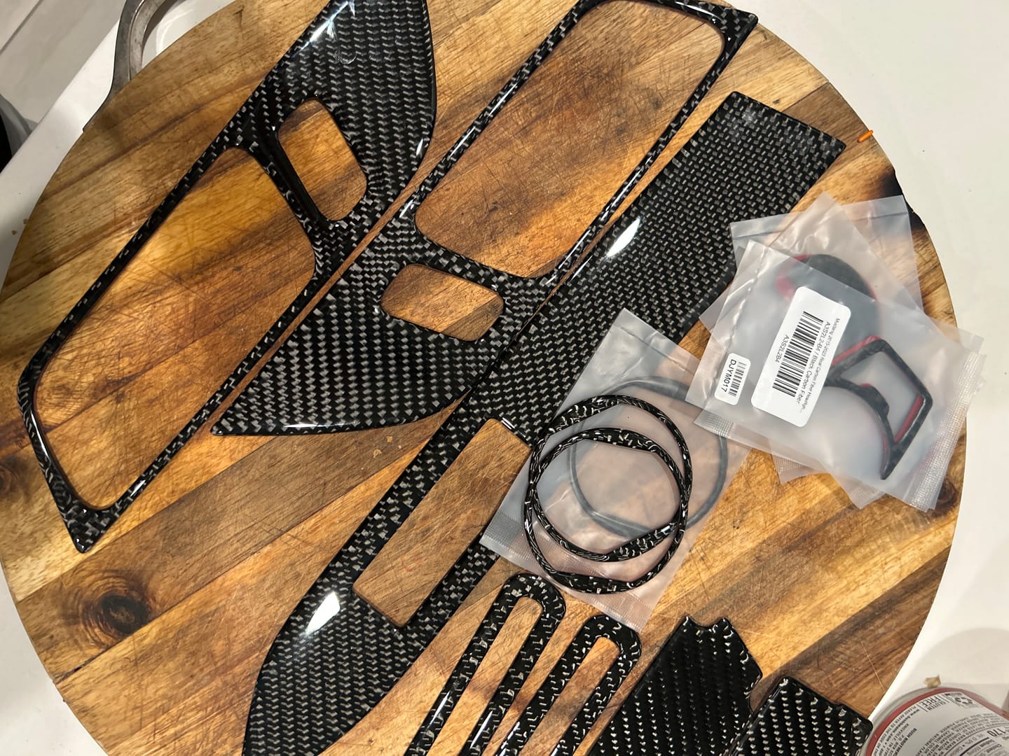 Customer photo review of Mustang 2015-2023 Real Carbon Fiber Whole Front Dash Overlay