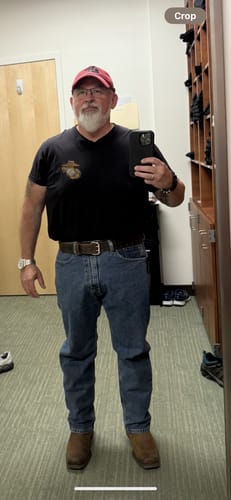 Customer photo review of The Woodstock Double Prong Retro Style Jean Belt - 1.5"