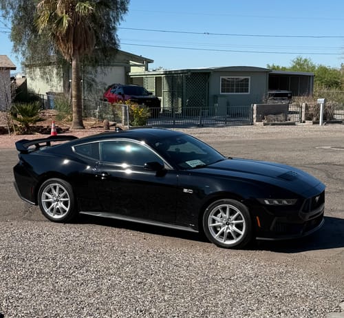 Customer photo review of 2024+ Ford Mustang Dark Horse Rear Spoiler Gloss Black ABS