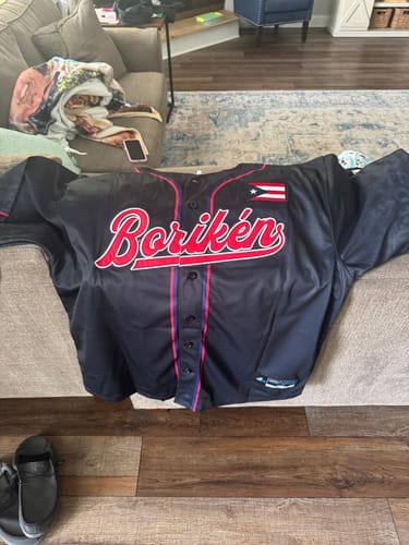 Customer photo review of Puerto Rico Custom Baseball Jersey