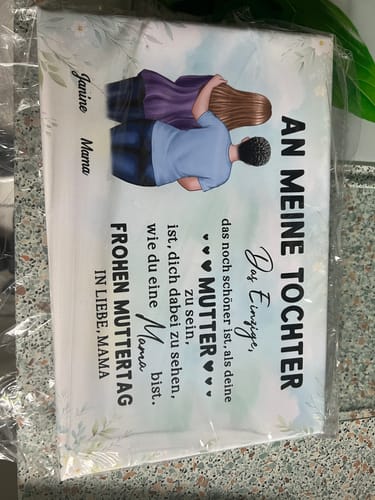 Customer photo review of Personalisierte Leinwand "Von Mutter zu Tochter - Muttertagsgeschenk"