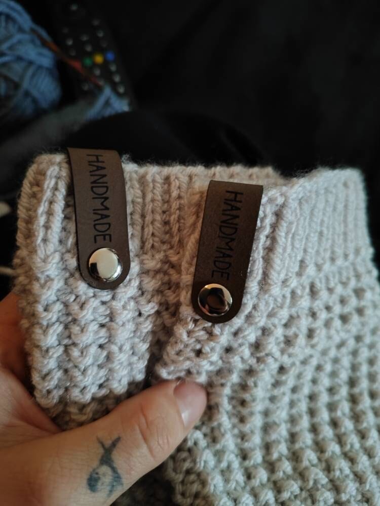 Customer photo review of Kunstleder Label HANDMADE für Häkelkörbe etc. - 90x15 mm - CS0018
