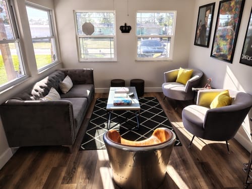 Customer photo review of CUSTOM LV NIGO OTTOMAN STOOL