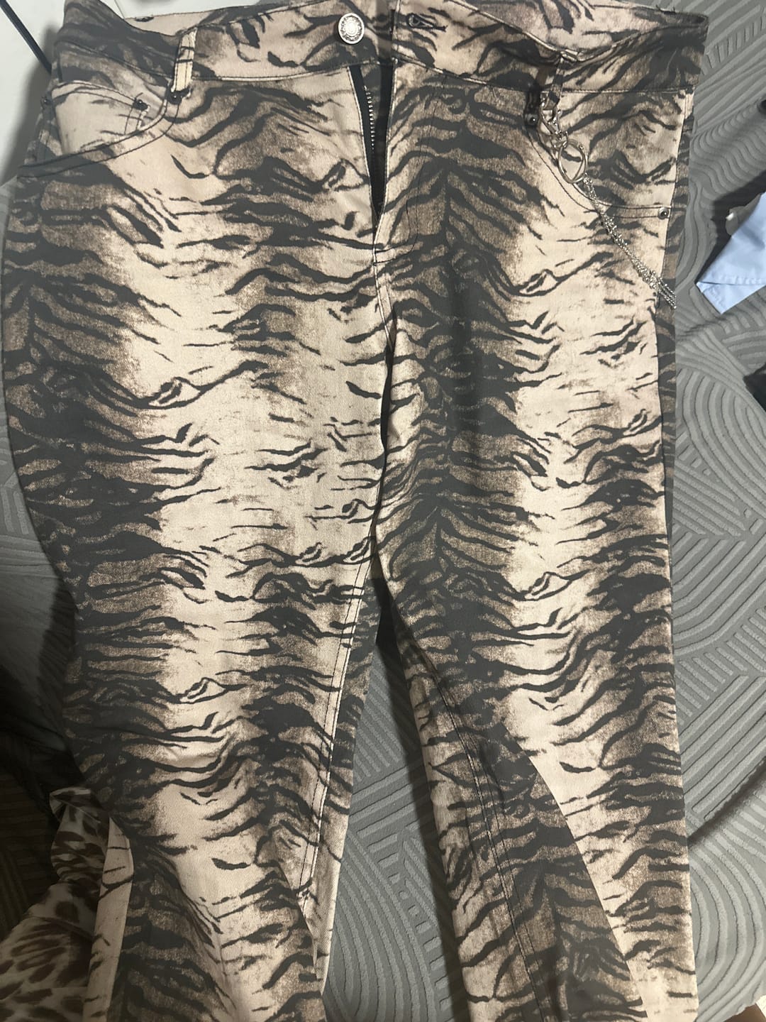 Customer photo review of Lowen Zebra Print Halter Top & Denim Pants SET