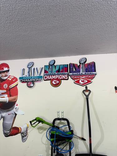 Customer photo review of Kansas City Chiefs SUPER BOWL LIV CHAMPIONS! 3D Wall Art