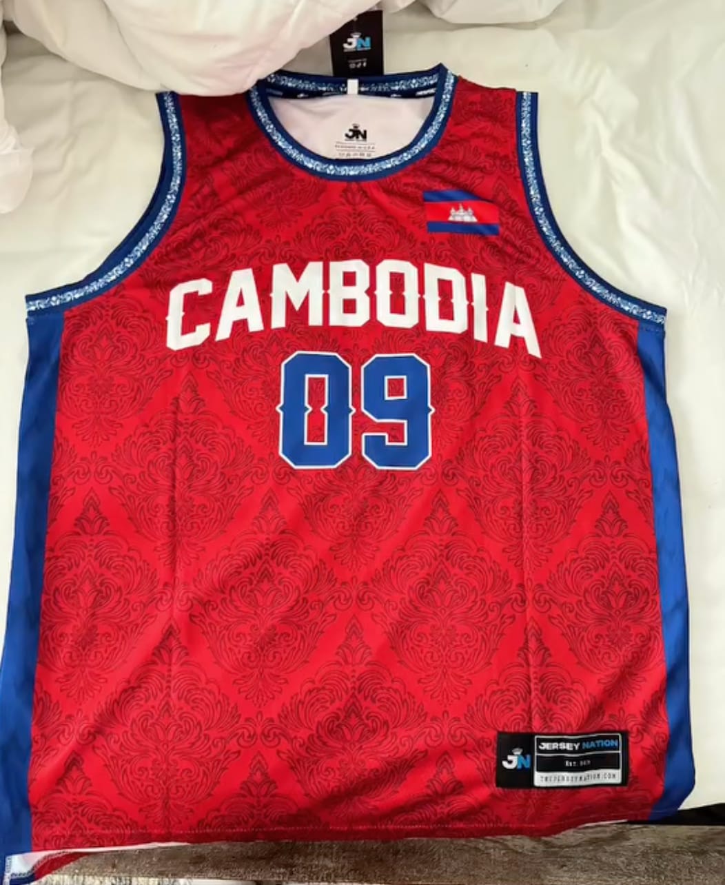 Customer photo review of Cambodia Custom Basketball Jersey