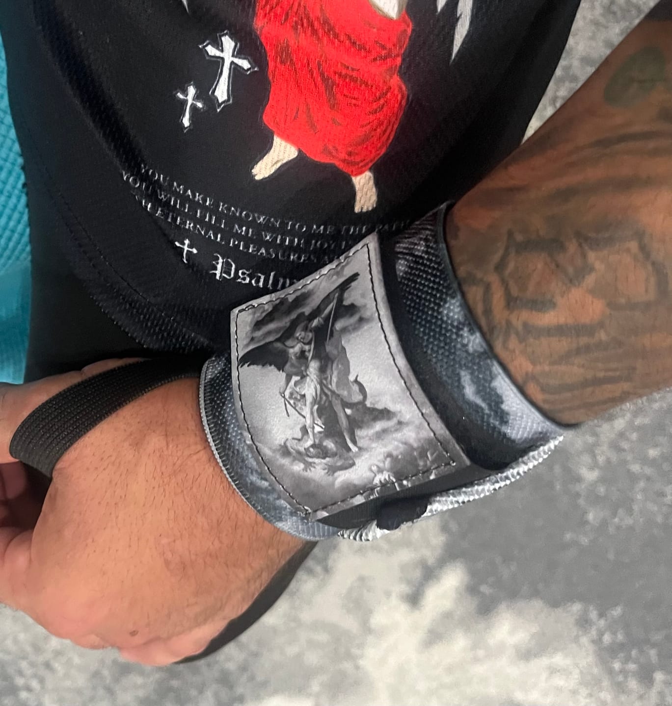 Customer photo review of Archangel Michael Wrist Wraps - V2