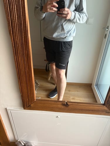 Customer photo review of Isaiah 41:10 Angel & Devil Performance Shorts