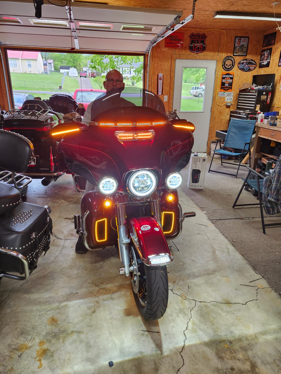 Customer photo review of Harley Hand Guards with LED for Touring & Softails