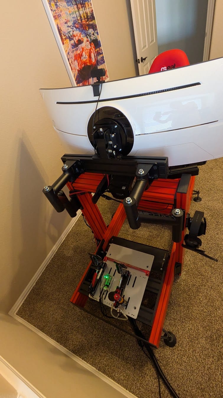 Customer photo review of A1-SX57 Monitor Stand for up to 57 inch single monitor