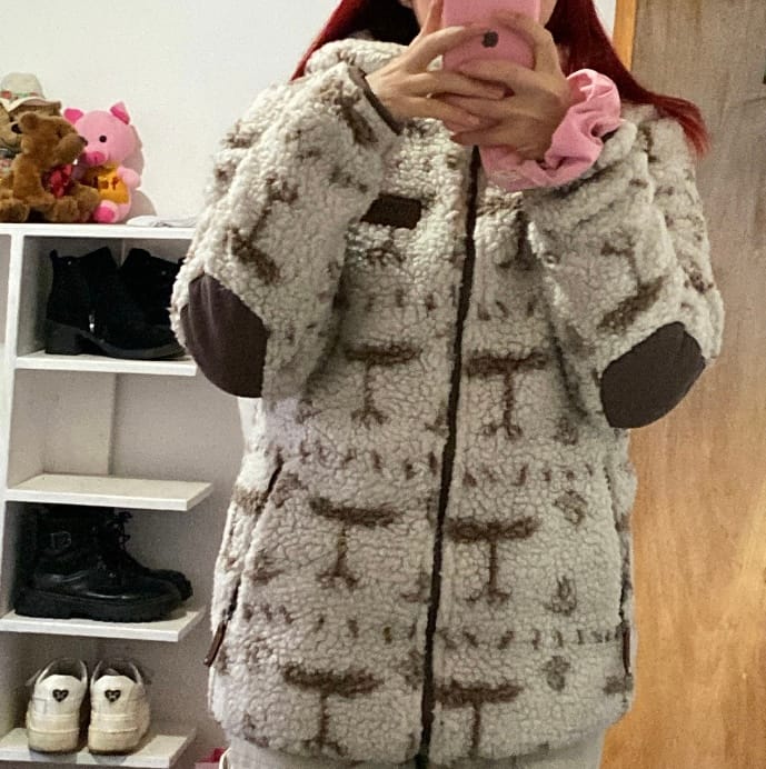 Customer photo review of Chaqueta Chiporro Print Mujer