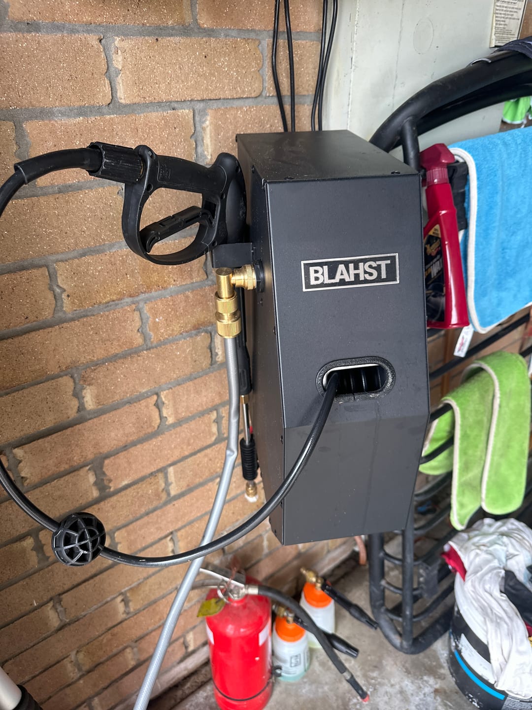 Customer photo review of R18 Wall-Mounted Pressure Washer