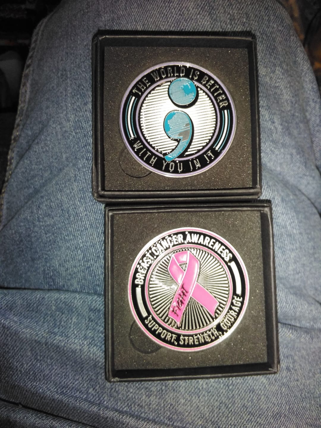 Customer photo review of You Belong Here - Challenge Coin