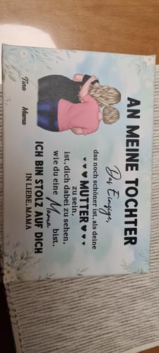 Customer photo review of Personalisierte Leinwand "Von Mutter zu Tochter - Muttertagsgeschenk"