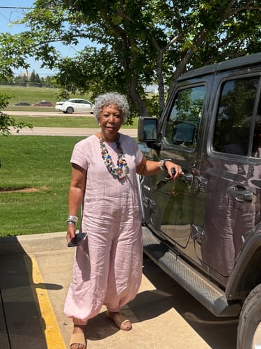 Customer photo review of Sleeveless Linen Jumpsuit Lilian