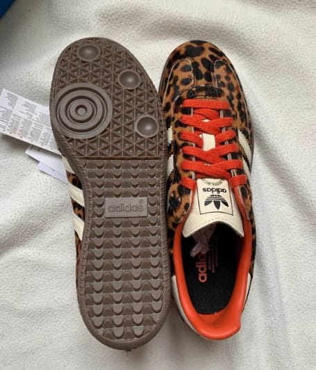 Customer photo review of Adidas Samba OG 'Preloved Red Leopard' – Women’s