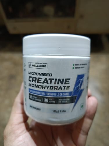 Customer photo review of Wellcore - Micronised Creatine Monohydrate (100g, 33 Servings)