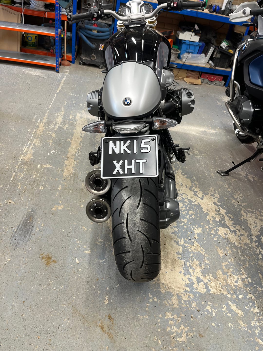 Customer photo review of Classic Metal Pressed 7.5 × 6 Motorbike Number Plate