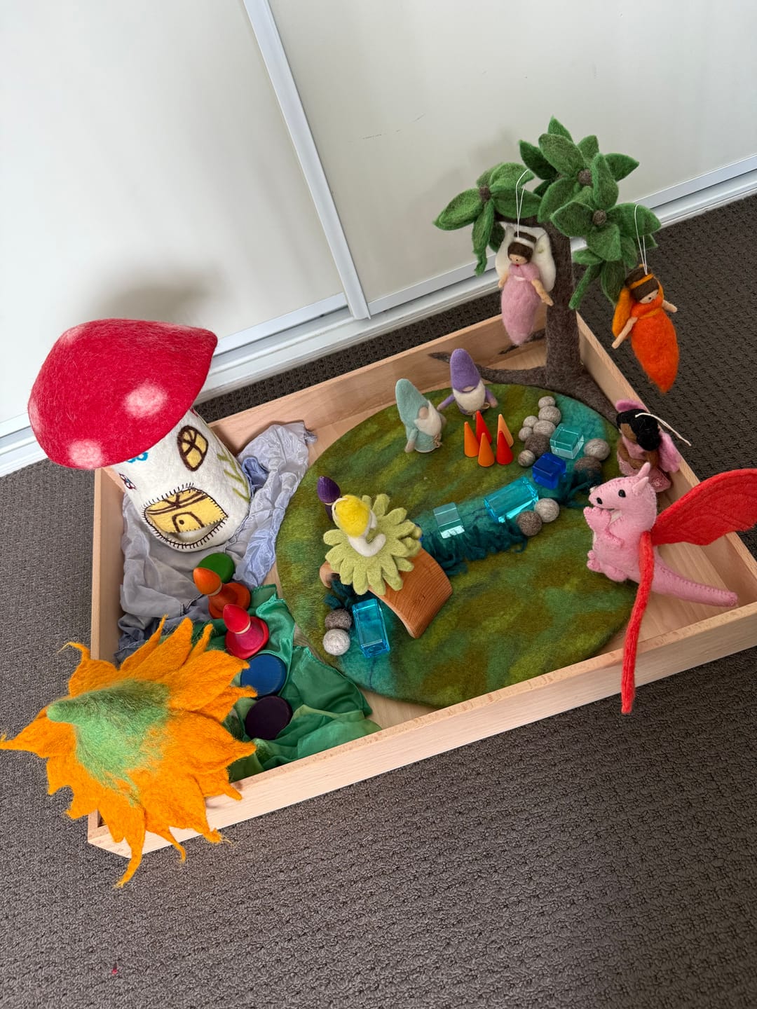 Customer photo review of River Round Play Mat Playscape
