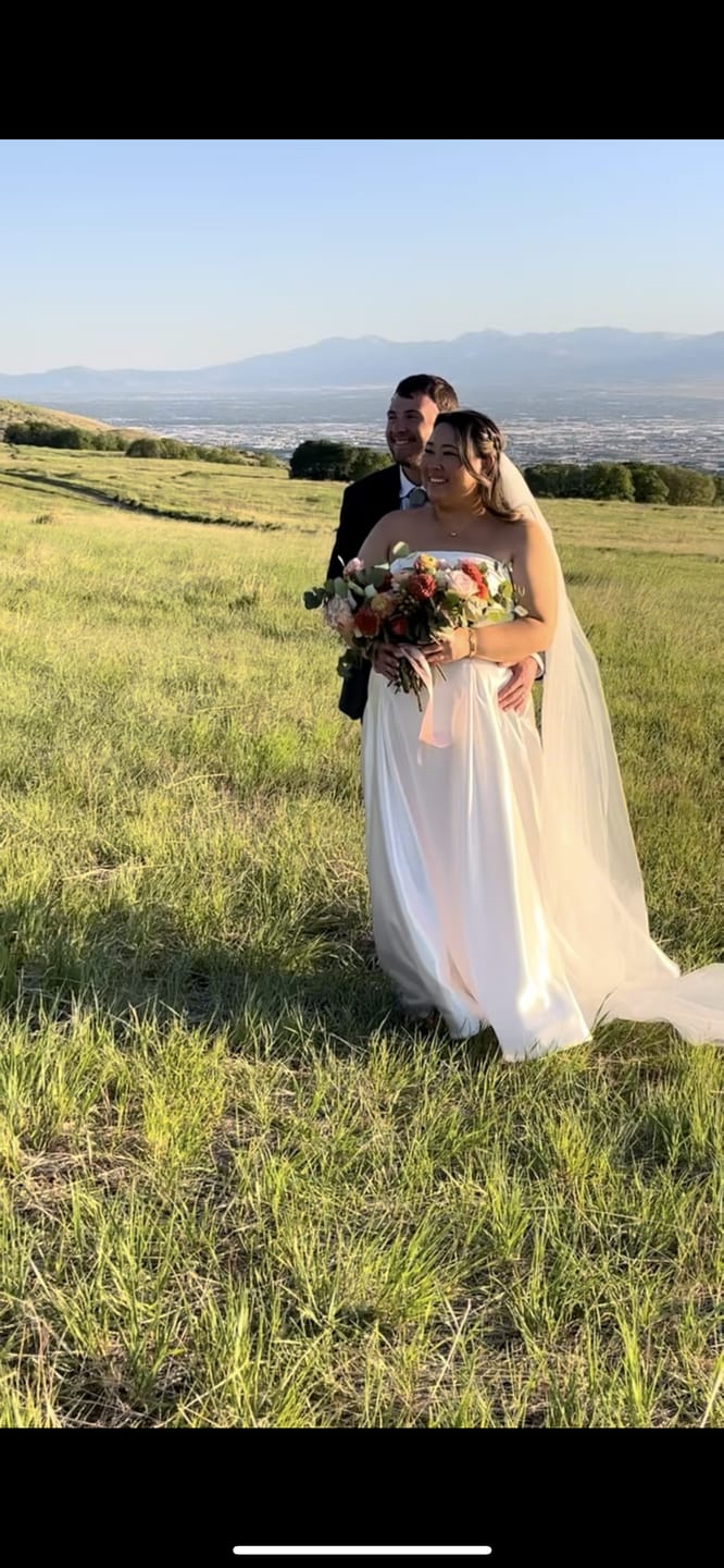 Customer photo review of Dusty Sage Necktie- Sage Tie for Wedding