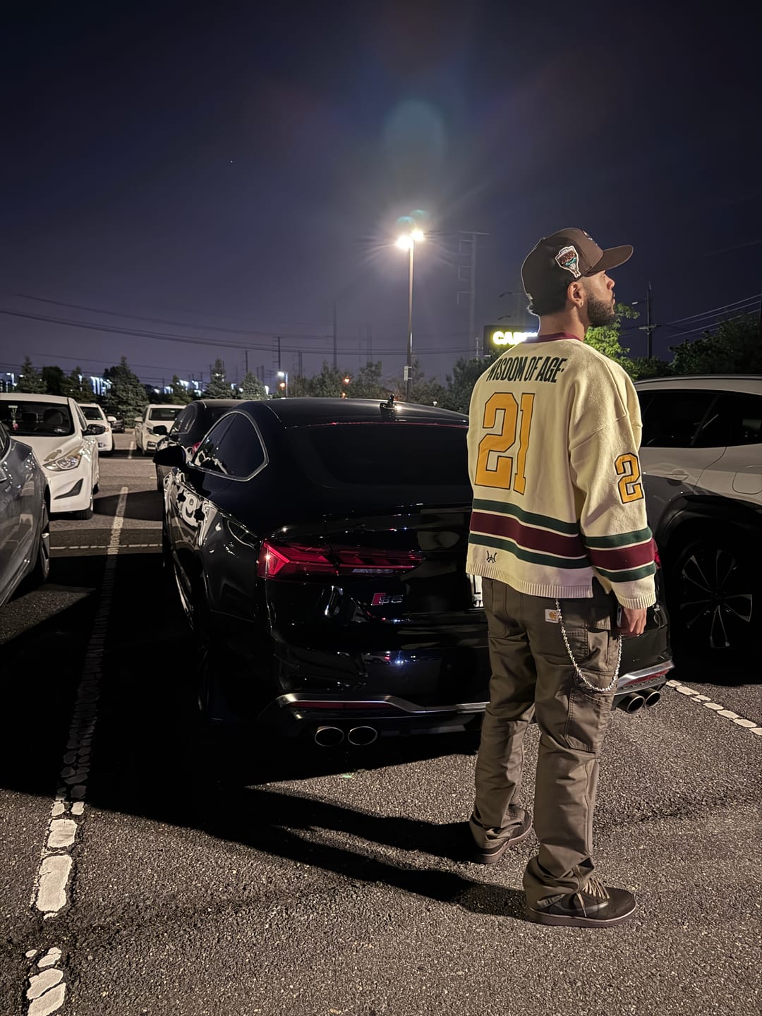 Customer photo review of Knit Hockey Jersey - Cream V2