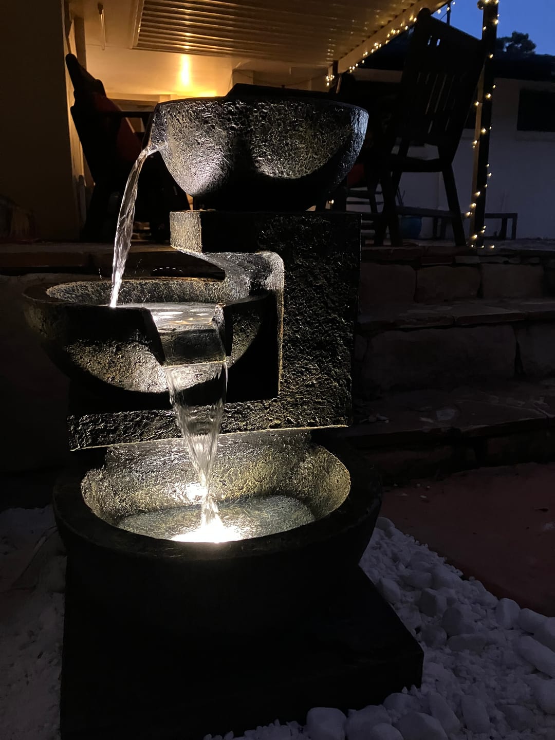 Customer photo review of Carmen 3-Tier Garden Water Feature - Best Seller